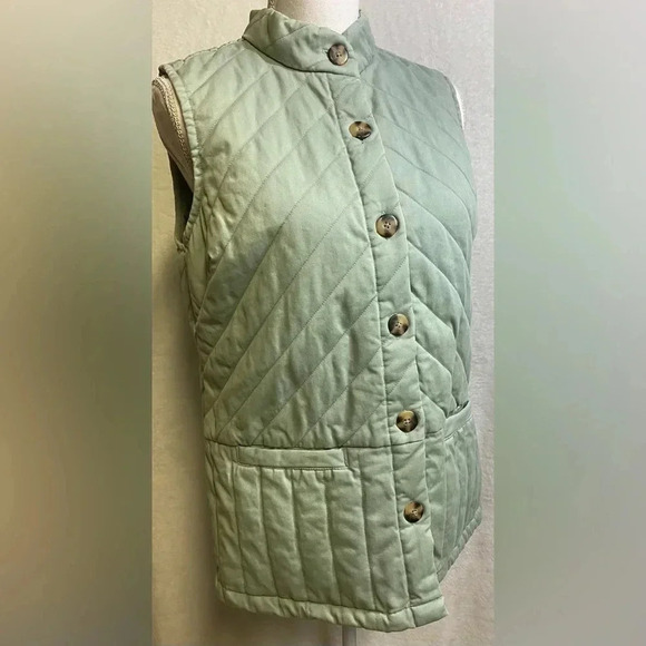 Christopher & Banks quilted button up vest women’s size S - Picture 10 of 12